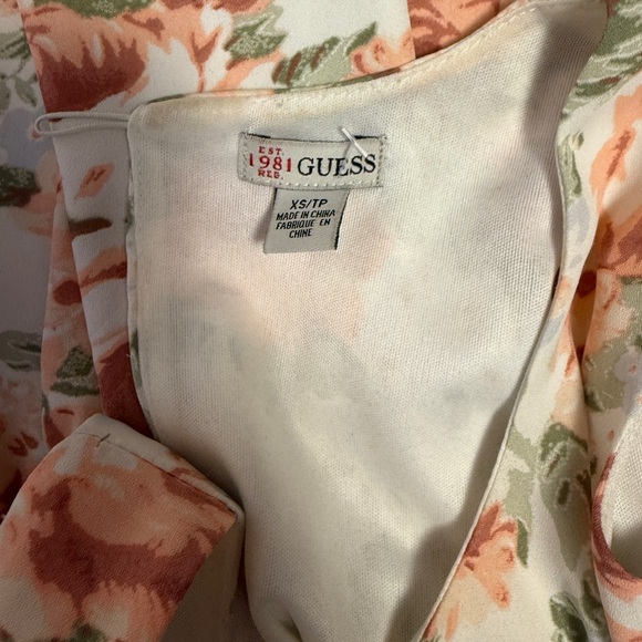 GUESS Floral Vintage Rose Garden Sleeveless Top XS - Picture 3 of 5